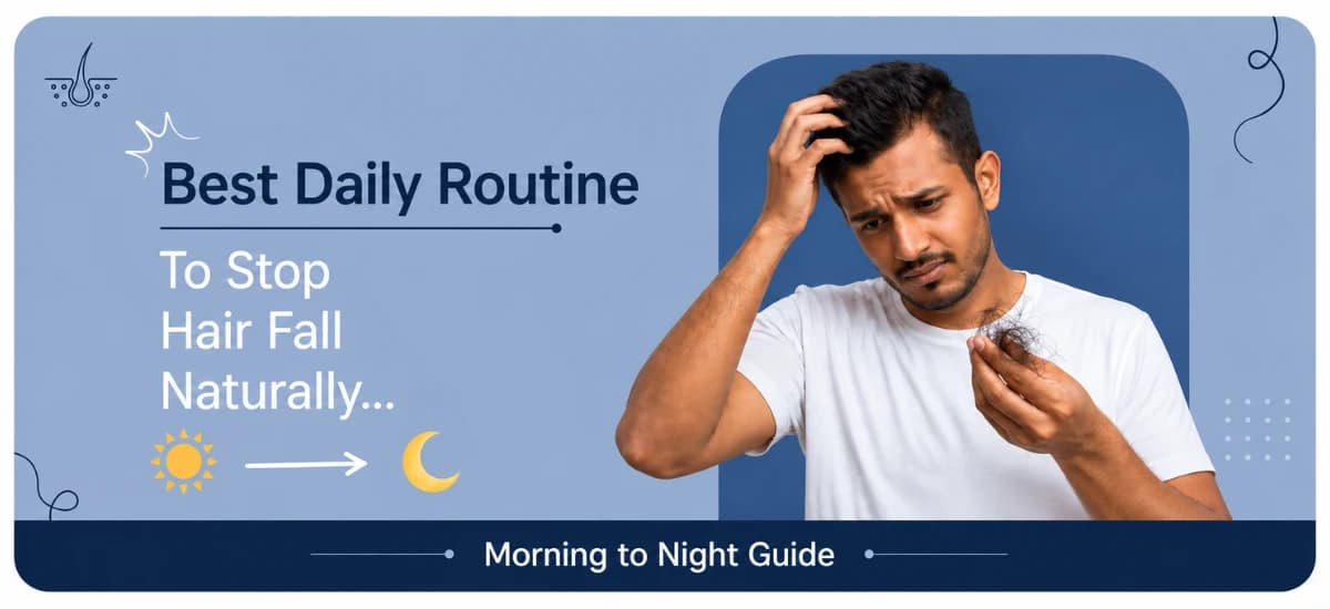 Best Daily Routine to Stop Hair Fall Naturally (Morning to Night Guide)